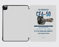 Thumbnail for CF6-50 design on light gray ipad tablet case