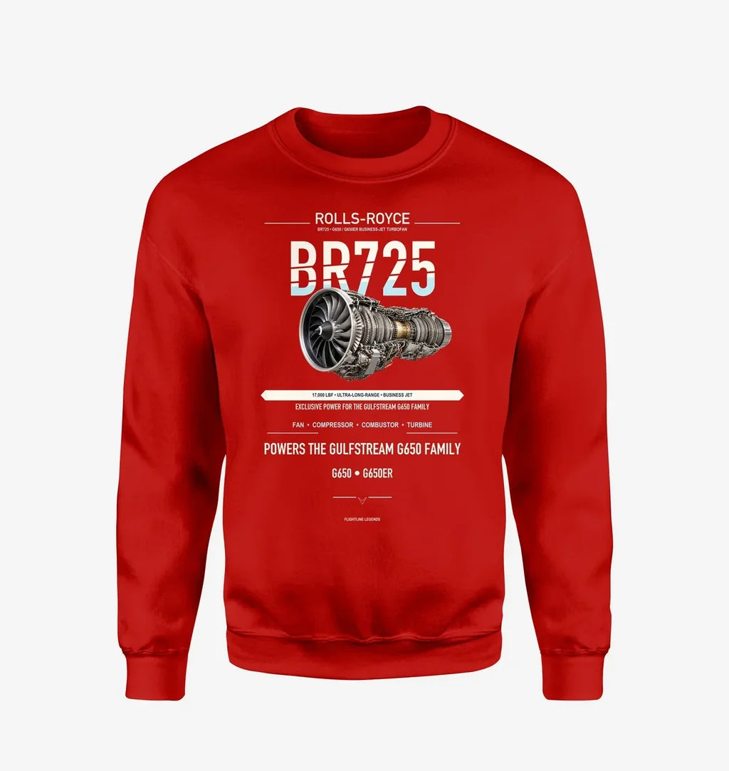 BR725 design on red sweatshirt