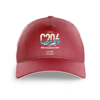 Thumbnail for Cessna 206 Stationair design on dark red printed hat