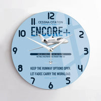 Thumbnail for Cessna Citation Encore+ design on light blue no frame wall clock