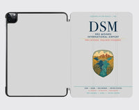 Thumbnail for Des Moines International Airport (DSM) design on light gray ipad tablet case