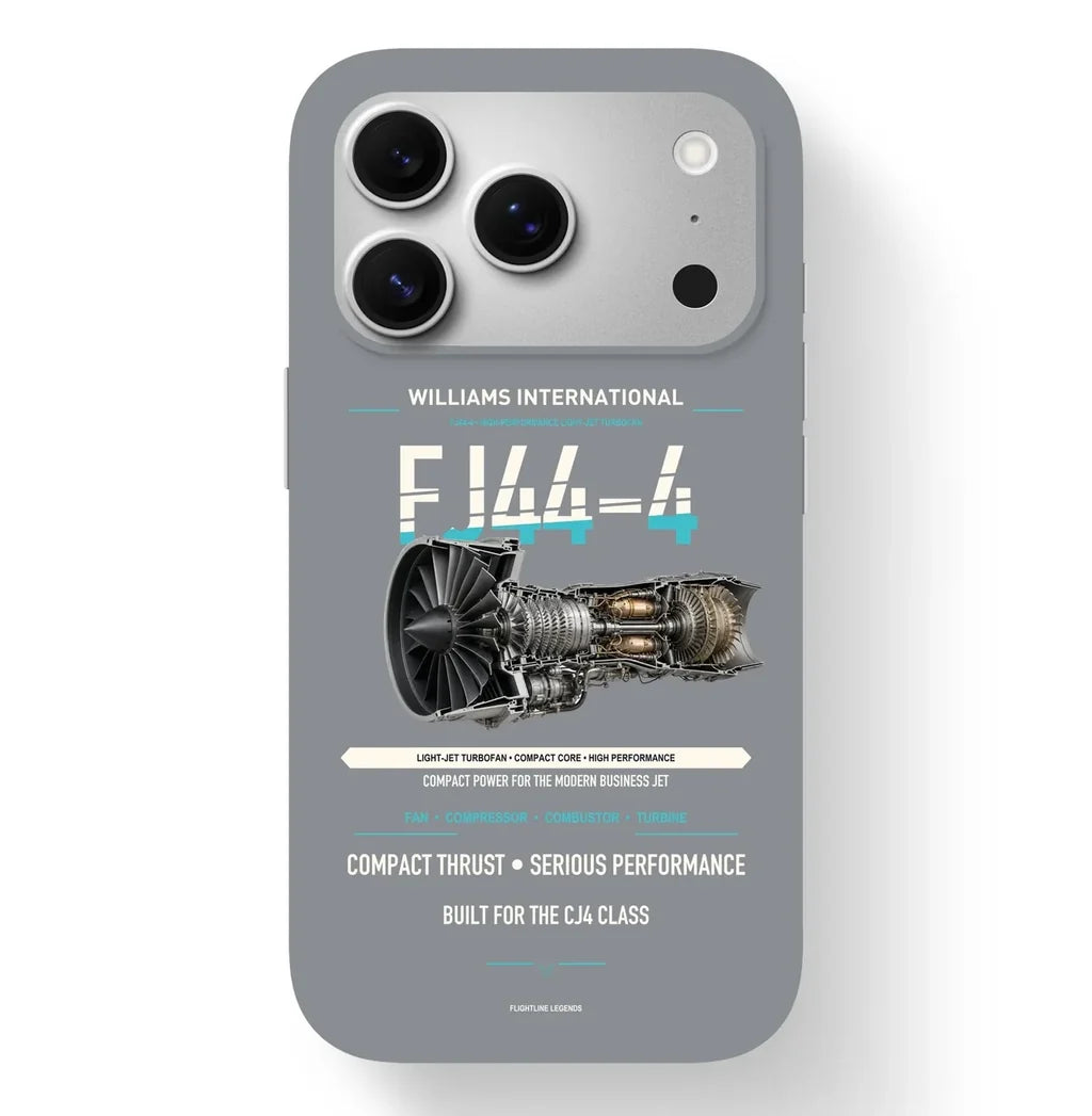 FJ44-4 Case design on gray iphone case