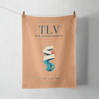 Thumbnail for Tel Aviv Ben Gurion Airport (TLV) design on orange towel