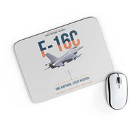 Thumbnail for F-16C Fighting Falcon One Airframe Every Mission design on light gray rectangle mouse pad