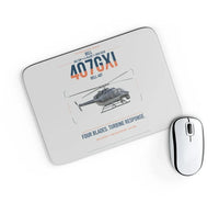 Thumbnail for Bell 407GXi design on light gray rectangle mouse pad