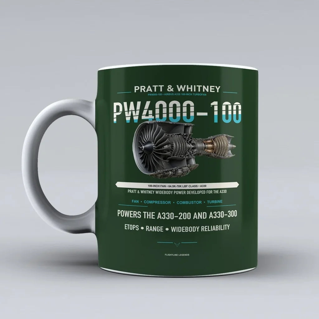 Mug design on dark green pw4000 100