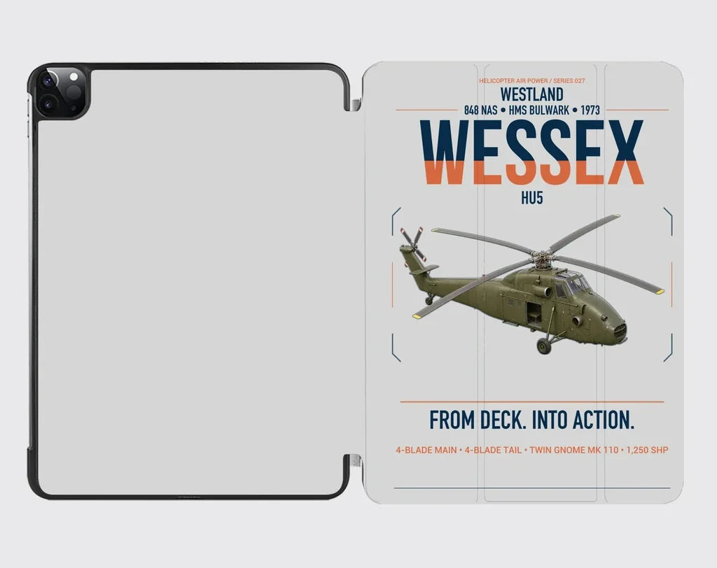Westland Wessex HU5 design on light gray ipad tablet case