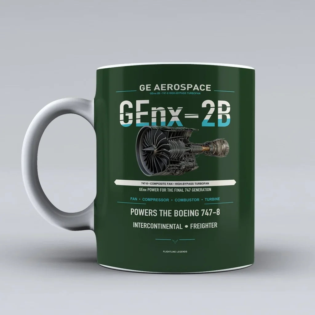 Mug design on dark green genx 2b