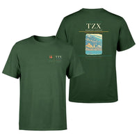 Thumbnail for Trabzon Airport (TZX) design printed on dark green double-side t-shirt