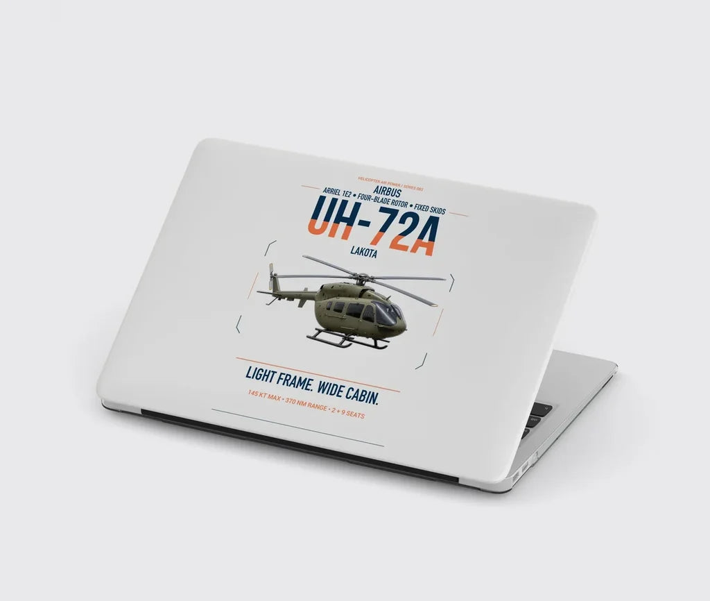 Airbus UH-72A Lakota design on light gray MacBook case