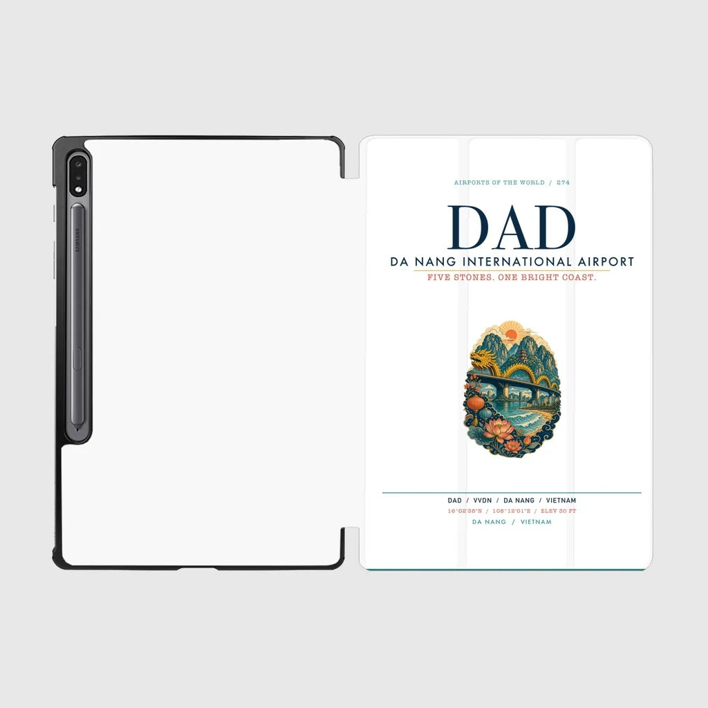 Da Nang International Airport (DAD) design on white samsung tablet tablet case