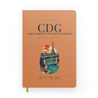 Thumbnail for Paris Charles de Gaulle Airport (CDG) design on orange notebook