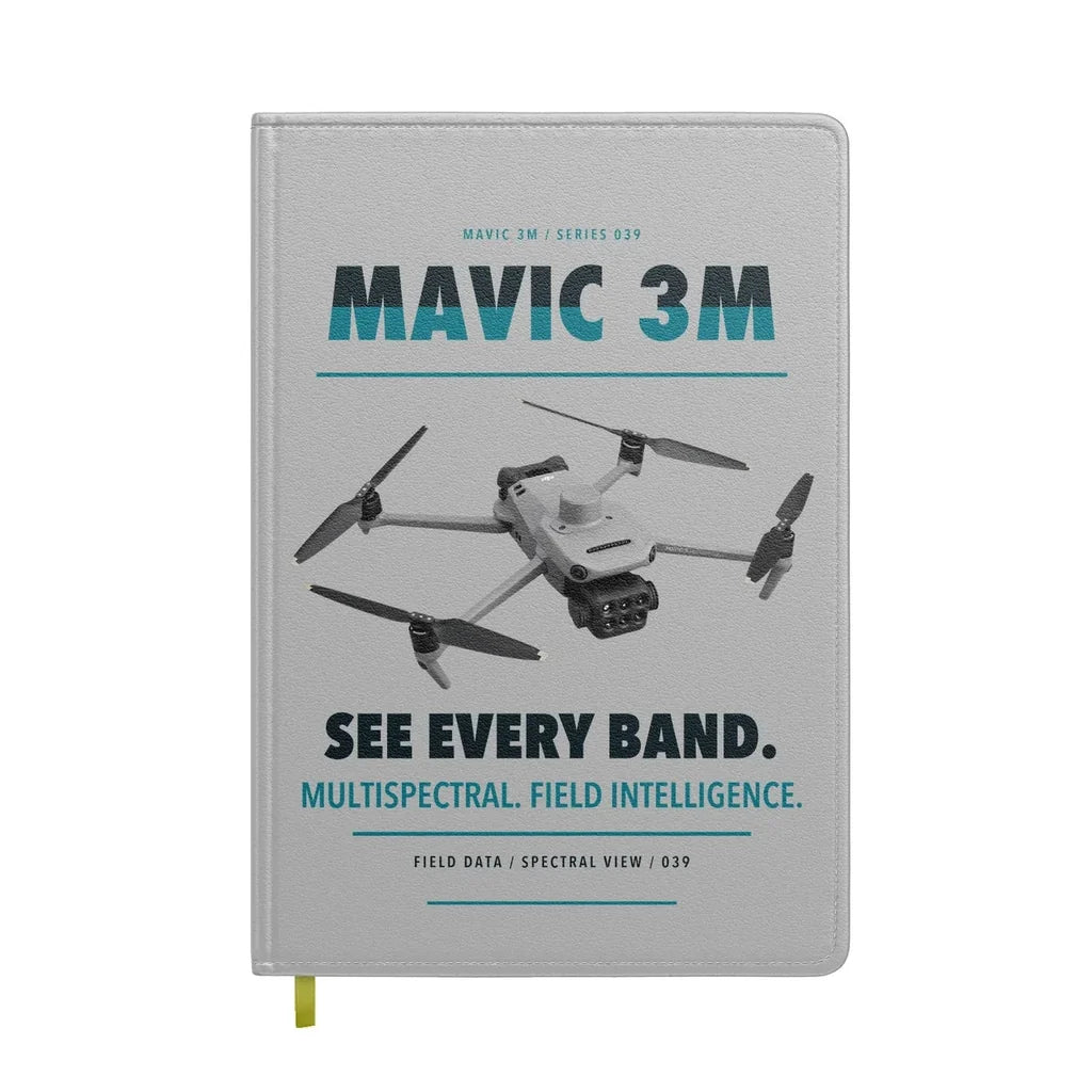 DJI Mavic 3 Multispectral design on light gray notebook
