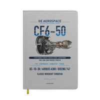 Thumbnail for CF6-50 design on light gray notebook
