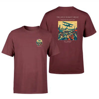 Thumbnail for VINTAGE G4498 - The Spice Market Circle - Double-Side T-Shirt design on darkred double side t shirt