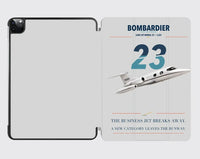 Thumbnail for Bombardier Learjet 23 design on light gray ipad tablet case