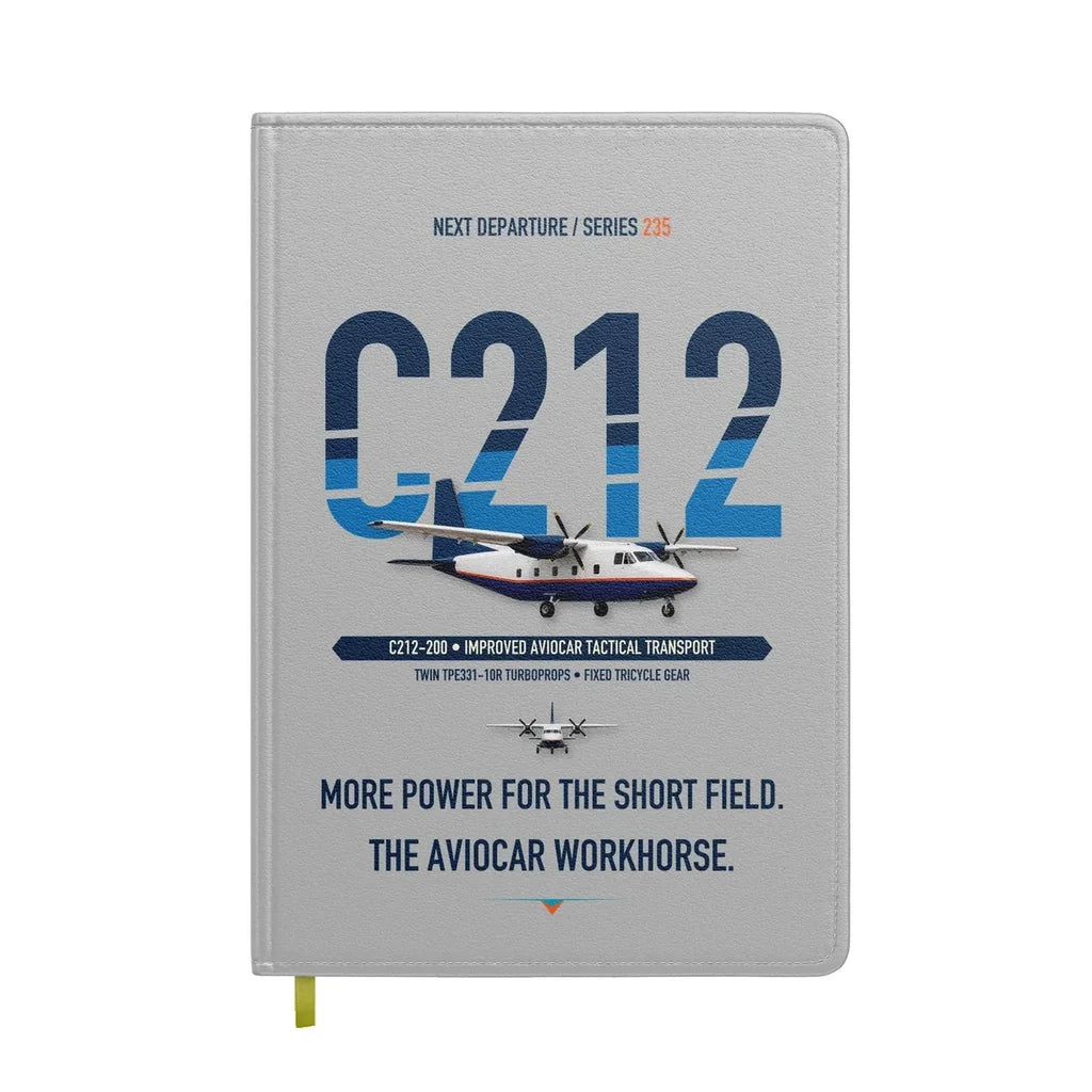 CASA C-212-200 Aviocar design on light gray notebook