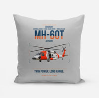 Thumbnail for Sikorsky MH-60T Jayhawk design on light gray pillow