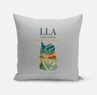 Thumbnail for Luleå Airport (LLA) design on light gray pillow