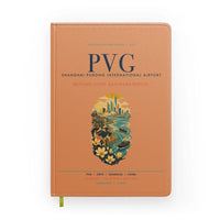 Thumbnail for Shanghai Pudong International Airport (PVG) design on orange notebook