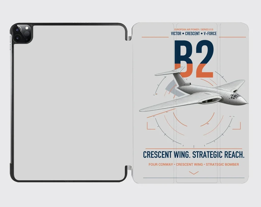 Handley Page Victor B2 design on light gray ipad tablet case