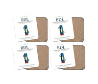 Thumbnail for Bradley International Airport (BDL) design on white 4 pieces set coaster