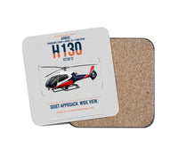 Thumbnail for Airbus H130 design on light gray 1 piece coaster