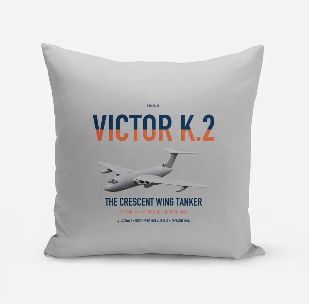 Handley Page Victor K.2 design on light gray pillow