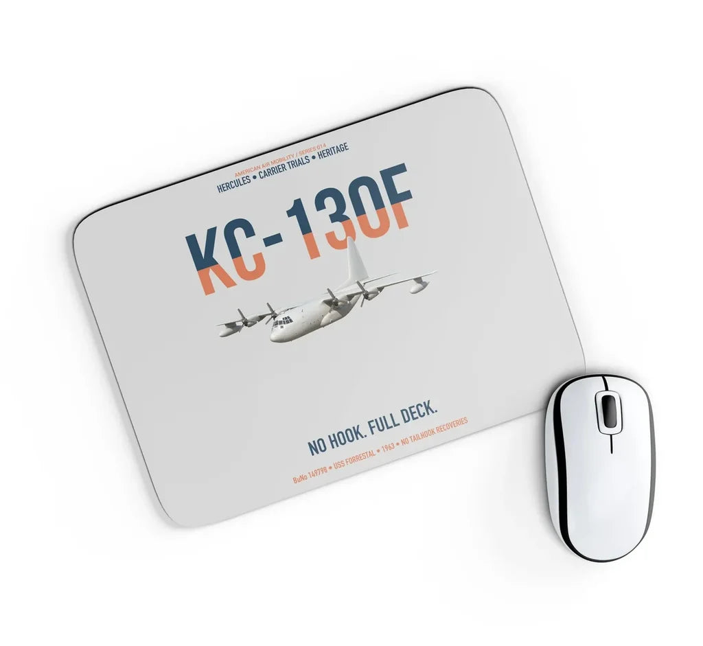KC-130F BuNo 149798 design on light gray rectangle mouse pad
