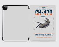 Thumbnail for Boeing CH-47D design on light gray ipad tablet case