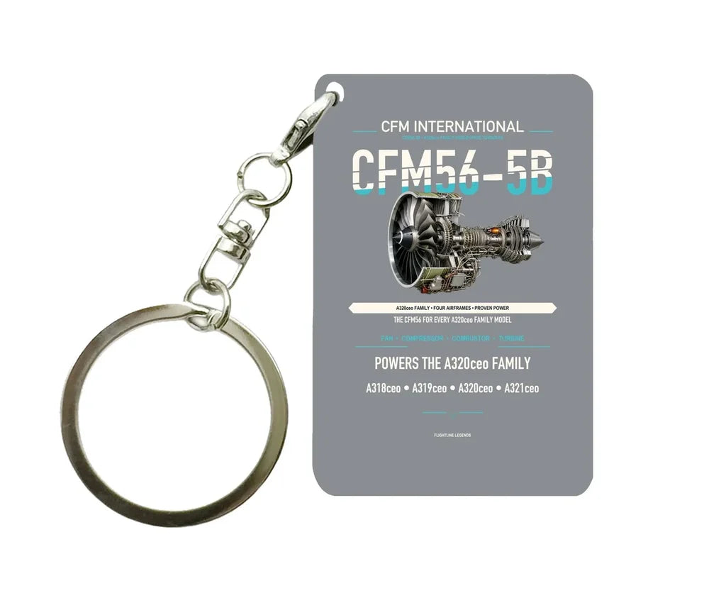 CFM56-5B Key Chain design on gray key chain