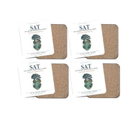 Thumbnail for San Antonio International Airport (SAT) design on white 4 pieces set coaster