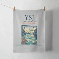 Thumbnail for Saint John Airport (YSJ) design on light gray towel
