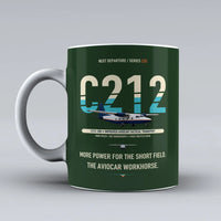 Thumbnail for C-212-200 Aviocar Mug design on dark green casa