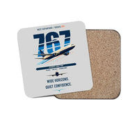 Thumbnail for Boeing 767-300ER design on light gray 1 piece coaster