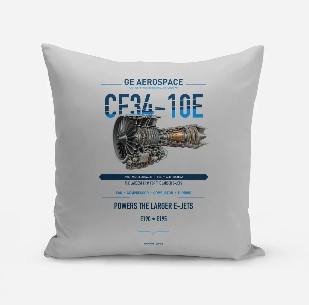 CF34-10E design on light gray pillow