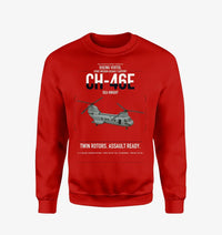 Thumbnail for Boeing Vertol CH-46E Sea Knight design on red sweatshirt