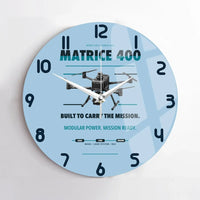 Thumbnail for DJI Matrice 400 design on light blue no frame wall clock