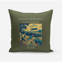 Thumbnail for VINTAGE G4510 - The Harvest And The Airfield - Designed Pillows design on greenarmy