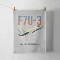 Thumbnail for F7U-3 Cutlass design on light gray towel