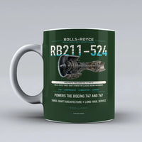 Thumbnail for Mug design on dark green rb211 524