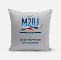 Thumbnail for Mooney M20J 201 design on light gray pillow