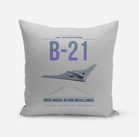 Thumbnail for B-21 Raider design on light gray pillow