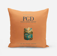 Thumbnail for Punta Gorda Airport (PGD) design on orange pillow