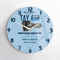 Thumbnail for TAY 650 design on light blue no frame wall clock