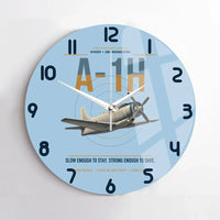 Thumbnail for A-1H Skyraider design on light blue no frame wall clock