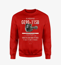 Thumbnail for GE90-115B design on red sweatshirt