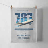 Thumbnail for Boeing 767-300F design on light gray towel