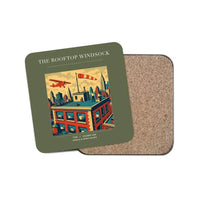 Thumbnail for The Rooftop Windsock - Designed Coasters design on green army 1-piece