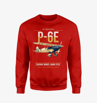Thumbnail for Curtiss P-6E Hawk design on red sweatshirt